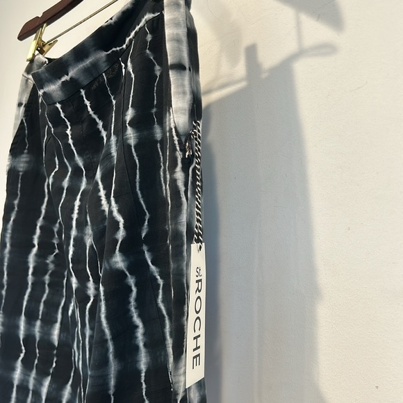 St Roche Beach Black and Gray Tie-Dye Pants small / medium wide leg gauze - Picture 2 of 7